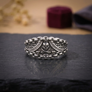 925 Sterling <b>Silver</b> Skull <b>Ring</b> Pirate Crossbones Carved Band Gothic Biker Style Antique <b>Silver</b> <b>Ring</b> <b>Men</b> Jewelry Wholesale - Product Image 4