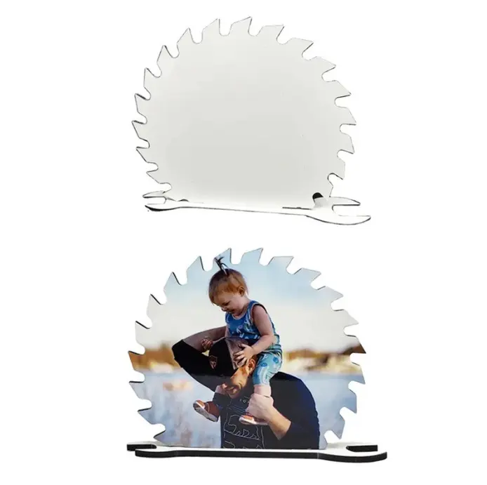 Sublimación Mdf Photo Frame Blanks Llave Hojas de sierra Regalo del Día del Padre para impresión personalizada