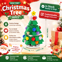 Juego de Bloques de Construcción MOOXI MOC, Árbol de Navidad Festivo, Modelo de Plástico, Juguete de Regalo, MOC1081, Regalo Promocional de Empresa