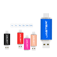 Grosir aluminium tipe-c OTG USB Flash Drive Logo kustom USB 3.0 antarmuka Stick 32GB 64GB 128GB 1TB kapasitas kemasan kotak baru