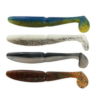 WZ umpan pancing asli 4 ", umpan pancing Robot Shad lembut buatan grosir untuk memancing ikan Bass Pvc lembut