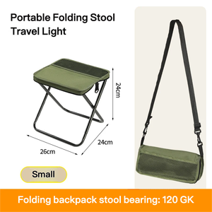 <span class=keywords><strong>Tabouret</strong></span> <span class=keywords><strong>pliant</strong></span> portable en acier inoxydable pour le camping, la pêche et les activités de plein air - Conception durable, compatible avec les porte-stylos et les sacs bandoulière - Product Image 3