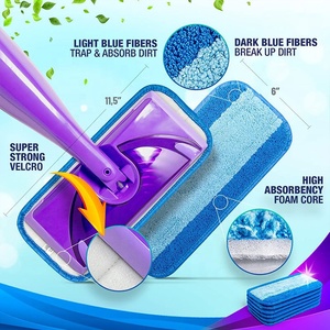 Accessoires pour serpillière Hot Mop pour Sw-Iffer <span class=keywords><strong>Wetjet</strong></span>, chiffons de remplacement en microfibre pour serpillière humide - Product Image 5