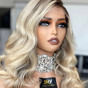 Perruques en cheveux humains naturels couleur Balayage 2026, <span class=keywords><strong>Blond</strong></span> Balayage, Courtes, Perruque Lace Front HD 13*5 avec ligne de cheveux pré-épilée pour femmes blanches - Product Image 1