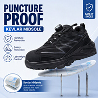Bottes de sécurité unisexes JIANKUN respirantes avec embout composite, boucle rotative automatique, anti-perforation, légères pour la marche et la randonnée