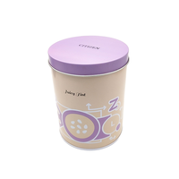 Boîte ronde en fer blanc personnalisée avec revêtement UV, qualité alimentaire, pour biscuits, thé, café, boissons - Étanche, recyclable, couleur personnalisée, OEM