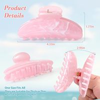 Pinces à cheveux marbrées couleur gelée, motif nuage, pinces requin croissant, accessoires pour queue de cheval pour vacances et stations balnéaires, vente en gros