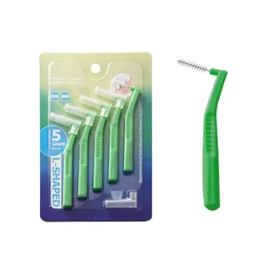 TEPE Interdental Brush Original Soft Dental Brush for Teeth Cleaning Pack of 5 0.8mm Large Gaps Green Size 5