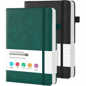 Hardcover A5 <b>Lined</b> Leather Journal <b>Notebook</b> 160 Pages with Customized Logo BSCI Certified for Writing Women and Men - Product Image 4
