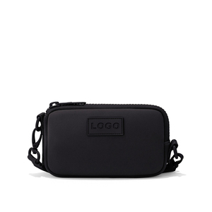 2026 迷你斜挎包氯丁橡胶单肩包手机包男女黑色斜挎包 - Product Image 2