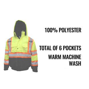 Personalizado a granel para hombre de alta visibilidad reflectante de seguridad de construcción ropa de trabajo chaqueta de carretera hombres mujeres tallas disponibles chaquetas de seguridad para hombres - Product Image 6