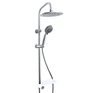 강우량 천장 냉수 샤워 세트 주문 로즈 골드 색상 온도 조절 샤워 세트 도매 샤워 시스템 세트