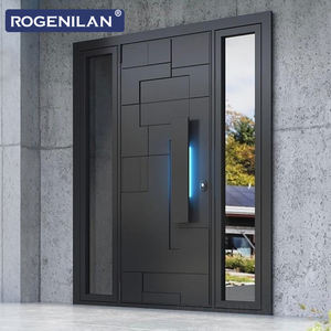 ROGENILAN Portes <span class=keywords><strong>d</strong></span>'<span class=keywords><strong>entrée</strong></span> principales en aluminium sur mesure, gravées en 3D, anti-effraction, pour villa - Product Image 3