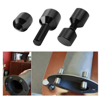 Set Pin dua lubang 1-1/8 "baru 6061 konstruksi ringan aluminium 2 lubang nozel Penyelaras Pin Knurled dengan benang yang dapat dilepas