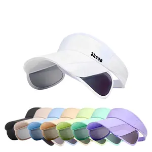 Tennis Sport Hat UV Protection Beach Golf Gorras Custom Retractable Brim Plastic UV Visor Cap