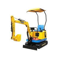 Mini excavatrice rotative pour les jeux à jetons d'équipement de parc non actionnés par enfants