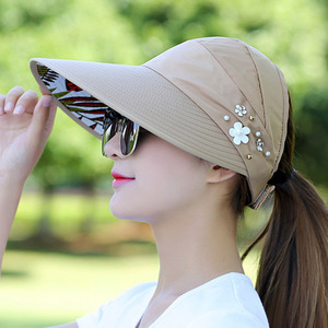 Chapeau pliable large pour femmes, idéal pour les vacances d'été, anti-UV, visière de plage, chapeaux décontractés - Product Image 4