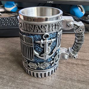Rétro Résine Bière <span class=keywords><strong>Viking</strong></span> Whisky Tasse Mythologie Nordique Résine Vegvisir Tasses pour bar Jarras Vikingas <span class=keywords><strong>Viking</strong></span> Tasse Résine Acier - Product Image 2