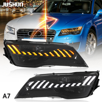 Ensemble de phares LED JUSHUN pour Audi A7 2011-2014, mise à niveau, modification, style RS7, phares avant, accessoires de voiture