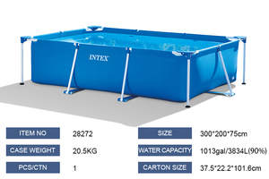 <span class=keywords><strong>Piscina</strong></span> <span class=keywords><strong>Intex</strong></span> 28272, <span class=keywords><strong>Piscina</strong></span> Rectangular Fácil de Instalar, Piscinas Elevadas con Marco Metálico Plegable, <span class=keywords><strong>Piscina</strong></span> Fuori Terra - Product Image 4