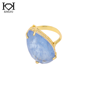 Fabricant et fournisseur de bijoux fins, <span class=keywords><strong>grosse</strong></span> <span class=keywords><strong>bague</strong></span> en forme de poire <span class=keywords><strong>avec</strong></span> pierres semi-précieuses - Product Image 3