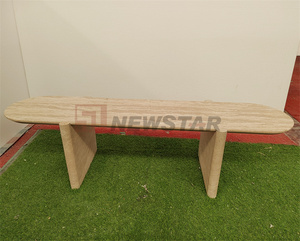 Newstar Natural Stone Oval <strong>Round</strong> Coffee <strong>Tables</strong> Custom Hotel Luxury Home Furniture Travertine Marble <strong>Dining</strong> <strong>Table</strong> - Product Image 2