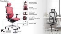 Chaise ergonomique en maille moderne magnifiquement confortable avec fonction tournante pour le bureau et d'autres scénarios