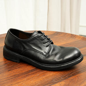 Chaussures de travail de luxe en cuir de vache véritable à lacets pour hommes, style brogue, pour mariage et affaires, idéales pour l'automne - Product Image 5