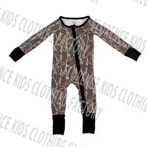 DH OEM Lässiger Unisex Baby-Strampler 2-Wege-Bambus-Strick-Einteiler mit Reißverschluss Festlicher Druck Anpassbar für Neugeborene Frühling - Product Image 2