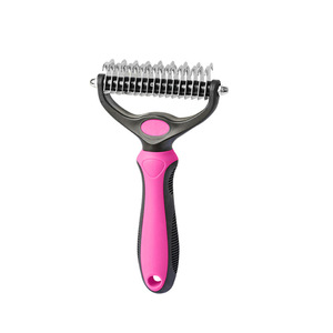 Peine Desenredante Portátil <span class=keywords><strong>de</strong></span> Doble Cara <span class=keywords><strong>de</strong></span> Acero Inoxidable para Perros, Gatos y Animales Pequeños - ¡Venta Caliente! - Product Image 2