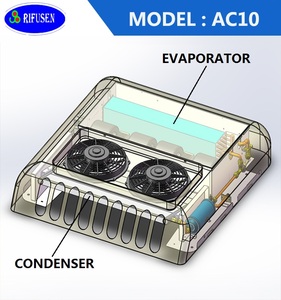 เครื่องปรับอากาศแบบติดตั้งบนหลังคา 10 กิโลวัตต์ รุ่น AC10 12v 24v สำหรับรถโรงเรียนขนาด 6 เมตร - Product Image 4