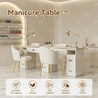 Ensemble de table de manucure moderne TURRI avec chaises, mobilier de salon multifonctionnel, écologique et durable