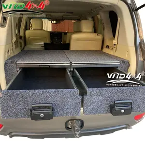VRD4X4 kualitas terbaik 4x4 modul penyimpanan loker Y62 geser laci kotak penyimpanan kargo untuk Nissan Patrol Y62