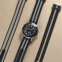 Bracelet de montre en tissu sport avec boucle déployante 20mm 22mm, vente en gros d'usine