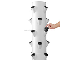 Système de culture hydroponique en tour à 5 niveaux et 4 plantes, 20 trous, pour ananas, herbes et laitues, idéal pour le jardin domestique – Vente directe usine, durable