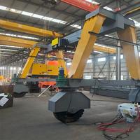 Grue portique sur pneus sans rail avec porte-conteneurs de 35 tonnes pour la construction