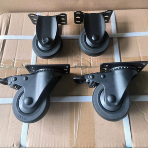 New Industrial Stainless Steel Plate Swivel Caster with Heavy Duty PU Roller and Lock 3/4/5 Inch Corrosion Resistant - Product Image 1