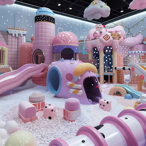 Centre de jeux intérieur pour enfants, aire de jeux souple, parc de trampolines et maisons de jeu de rôle, équipement de divertissement parfait - Product Image 2