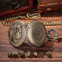 Mini set de dés DND dans une boîte en métal sculptée Goblin - Cadeaux pour soirées RPG, cadeau DND pour les joueurs de jeux de table