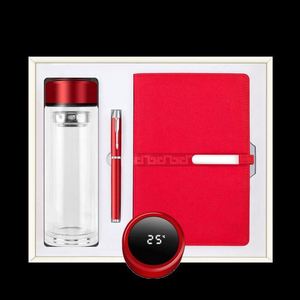 <b>Top</b> Selling Custom logo Elegant Glass Cup with Temperature Controlled and Long Metal Magnetic Notebooks for Corporate Gift Set - Product Image 4