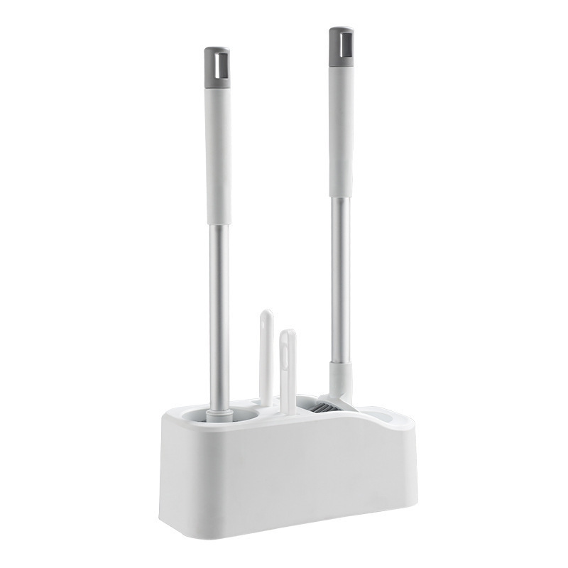 Multi-purpose cleaning brush set with crevice tool clips