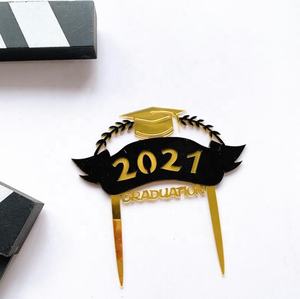 คริลิคสีดำจบการศึกษารูปแบบเค้ก Topper ฉันไม่ได้มันมีความสุขจบการศึกษาปริญญาตรีพรรคตกแต่งเค้กอุปกรณ์พรรค - Product Image 6