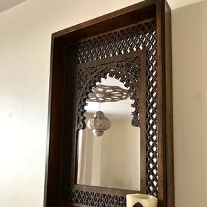 Customize luxurious handcrafted arabesque <strong>moroccan</strong> <strong>mirror</strong> 62.5x42.5cm Boho Furniture - Product Image 1