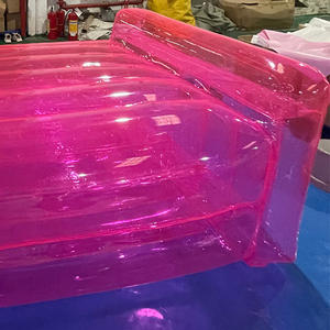 Colchón inflable portátil de PVC duradero personalizado, nuevo <span class=keywords><strong>diseño</strong></span>, cama de aire Rosa transparente - Product Image 5