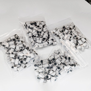 Kit de manucure et pédicure personnalisé de 100 pièces, enroulements de ponçage en papier de verre zébré coloré violet, gris, marron pour embouts de ponceuse à ongles - Product Image 6