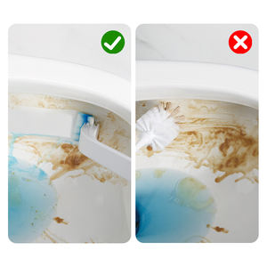 קיר-רכוב זמין חד פעמי אפור ולבן מברשת עם wand ניקוי פתרון ניקוי מברשות עבור חדר אמבטיה - Product Image 2