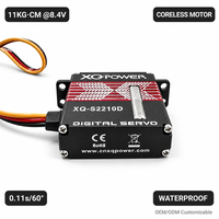 XQ POWER S2210D 11kg-cm Servomoteur numérique sans noyau à couple élevé, micro-mini, programmable, pour hélicoptère RC et avion à voilure fixe 8.4V