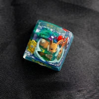 3D Printed Resin for Poke-moned Umbreon Artisan Keycap Hand‑Made Mini Landscape Custom for MX‑Structure Mechanical Keyboard