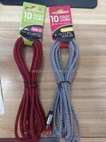 3M Original Quality 10ft Nylon Tressé USB Chargement Data Cable Sync Data and Charger for Mobile Phone