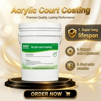 Peinture et revêtement acrylique liquide VISPORT VS-300M pour terrains de sport, application au pistolet et au pinceau